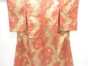 大正ロマン　川下り模様織出しお召し着物